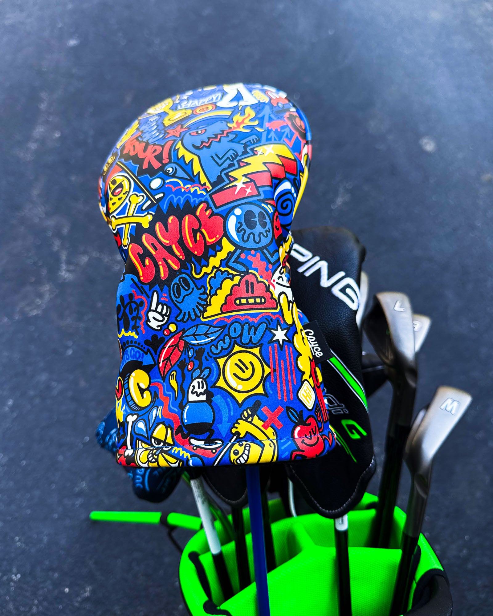 New cool junior golf headcover in a junior bag