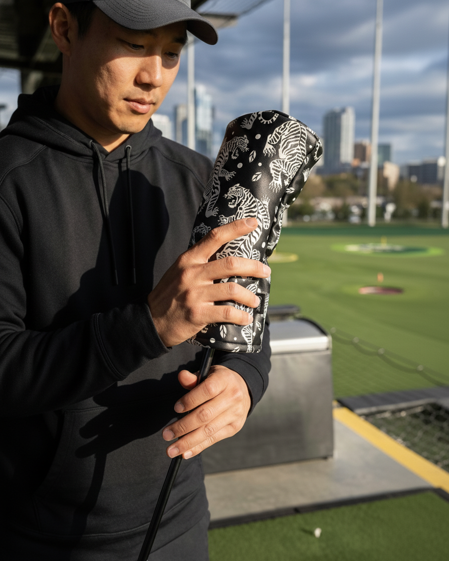 White Tiger Golf Head Cover
