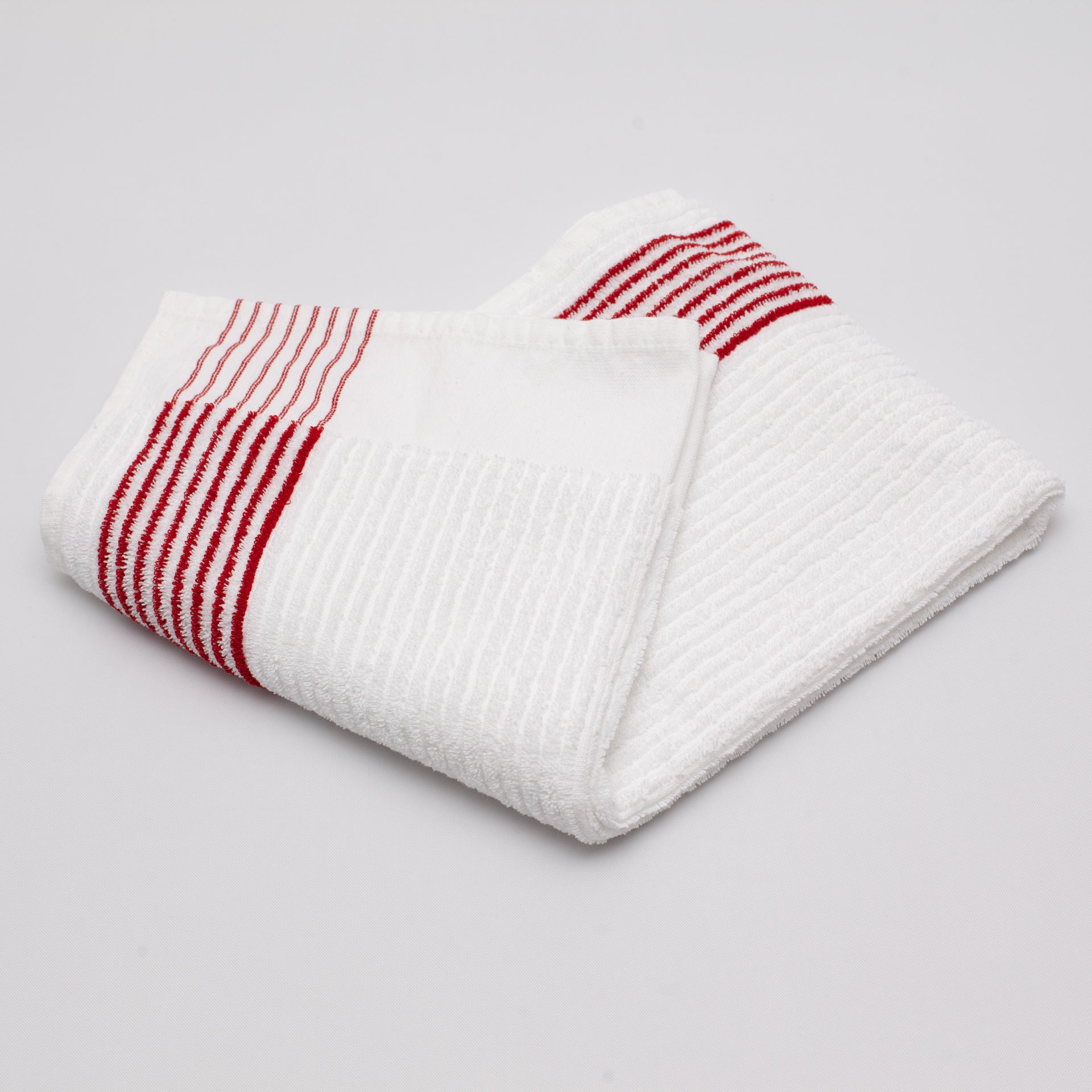 golf caddy towel for golf with 8 ed stripes on a white background