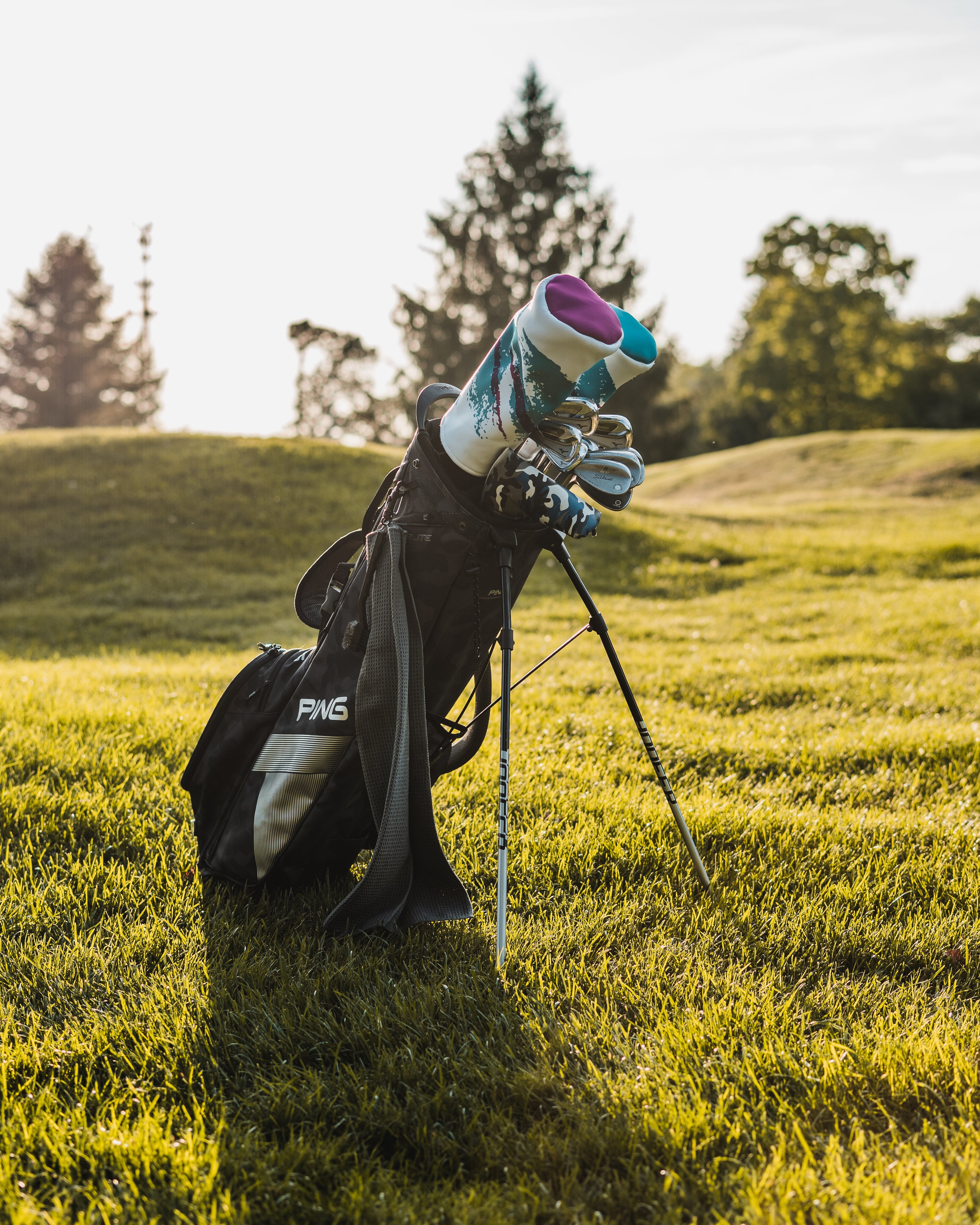 Jazz Cup Head Covers on a Golf Bag (2467500195919)