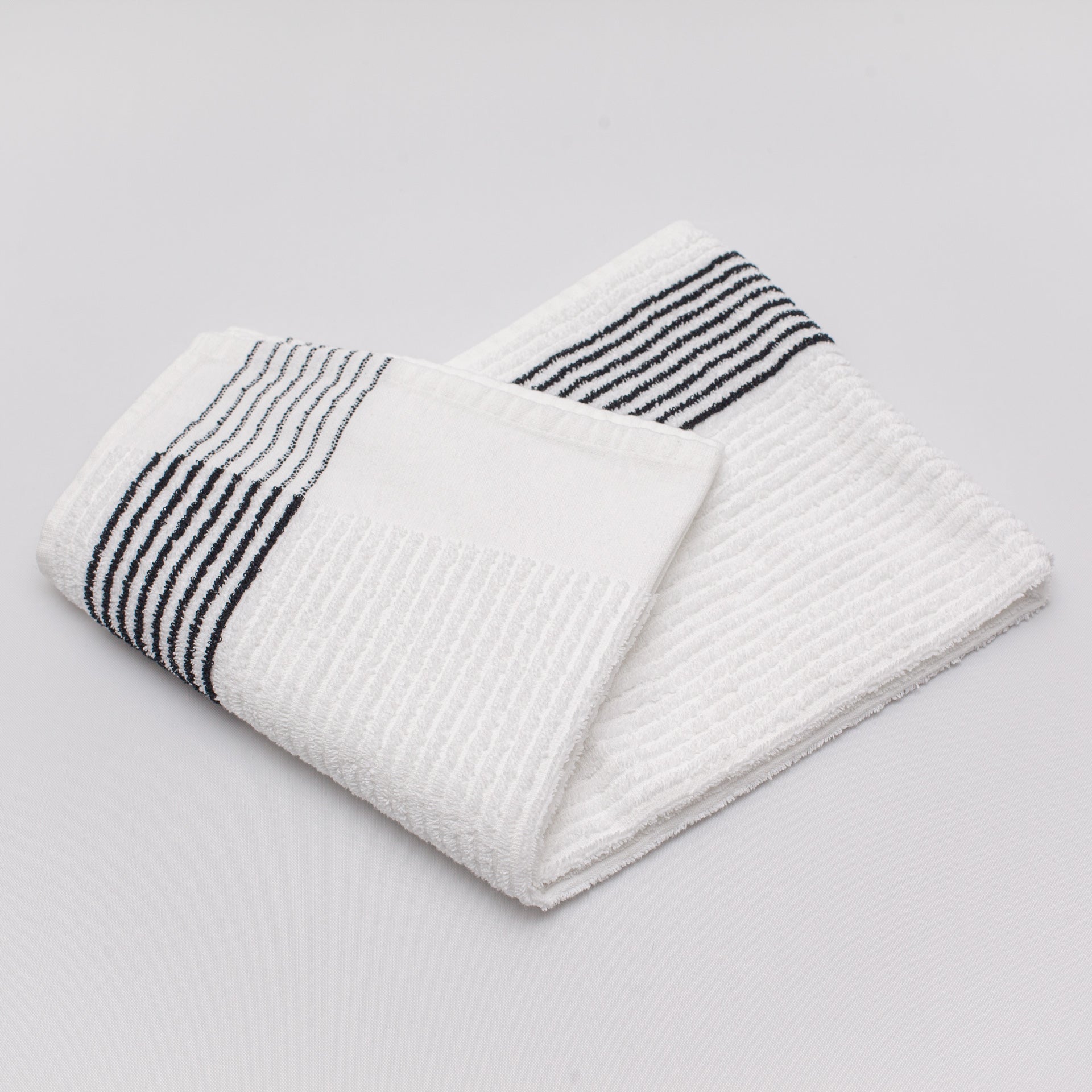 durable golf caddy towel with black stripes