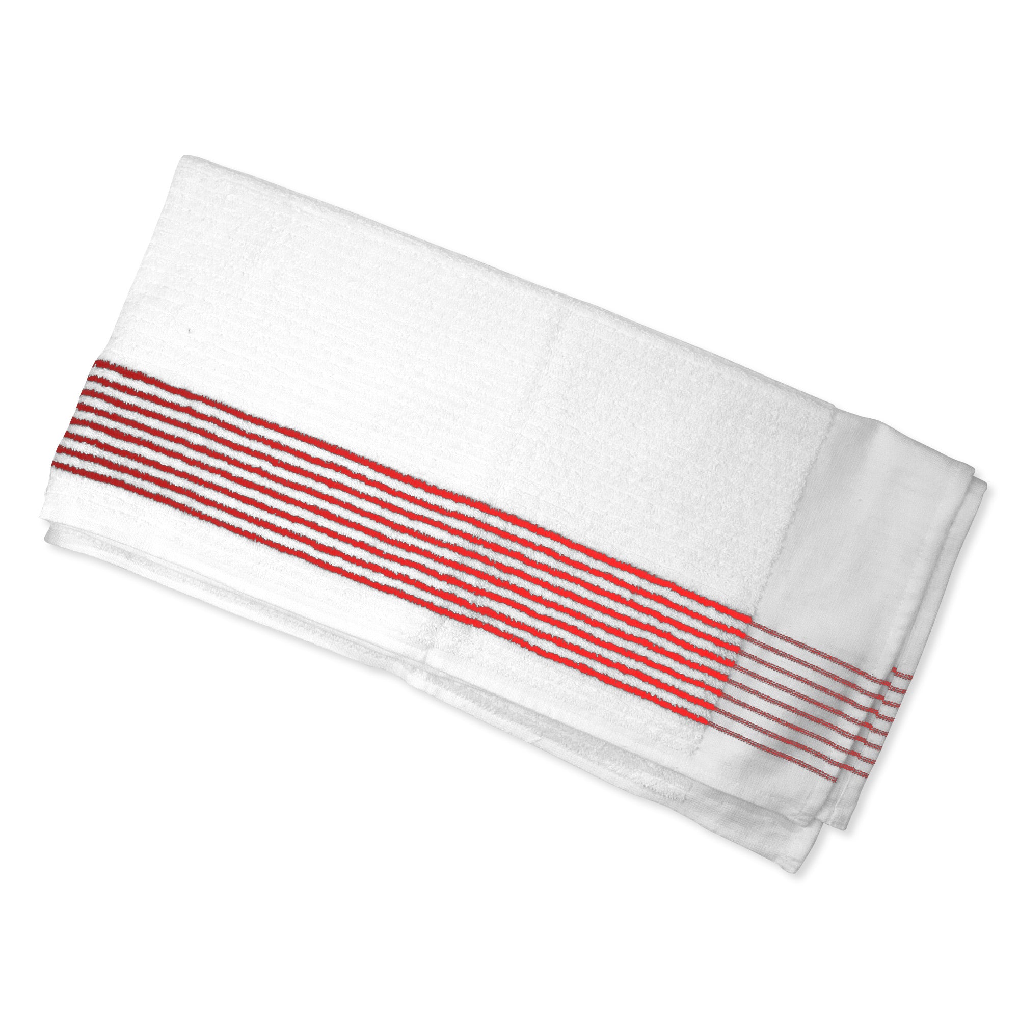 Top View of the Caddy Golf Towel with Red Stripes from Cayce (2445375832143)